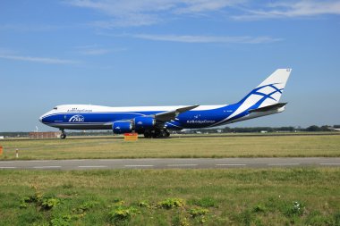 Amsterdam, Hollanda - 7 Ağustos 2015: Airbridgecargo imzaladığı