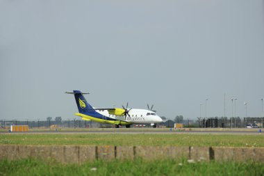 Amsterdam, The Netherlands - August 10 2015: HB-AEO SkyWork Airl