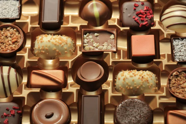Cioccolatini di lusso in scatola — Foto Stock