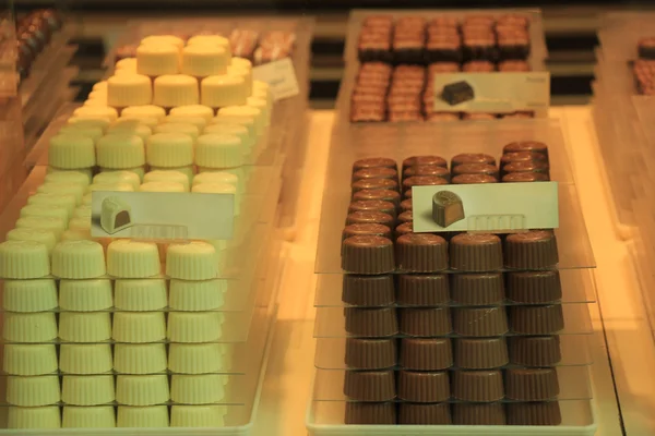 Cioccolatini impilati Belgio — Foto Stock