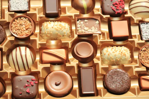 Luxurious Chocolates in box — Stock Photo, Image