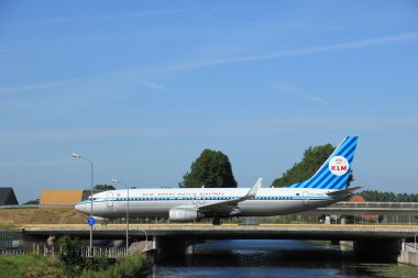 Amsterdam, Hollanda - 9 Haziran 2016: Ph-Bxa Klm Boeing yeniden