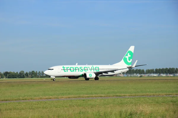 Amsterdam, Países Bajos - 9 de junio de 2016: PH-HZW Transavia Boe — Foto de Stock