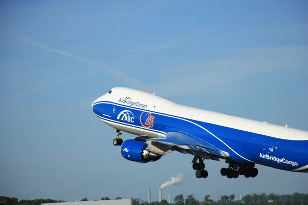 Amsterdam, the Netherlands - June 9th 2016: VQ-BFE AirBridgeCarg — Stock Photo, Image