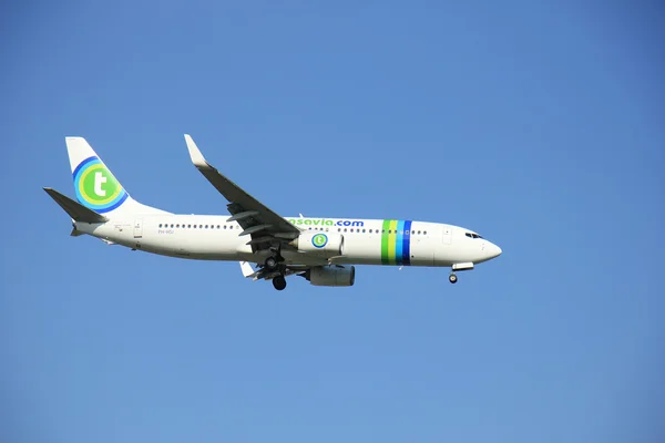 Amsterdam the Netherlands - May 6th 2016: PH-HSI Transavia Boein — Stock Photo, Image