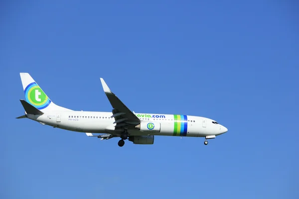 Amsterdam the Netherlands - June 24th, 2016:  PH-HZD Transavia — Stock Photo, Image