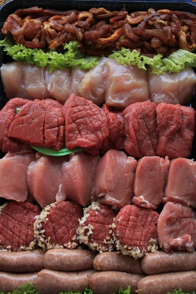 Pequenos pedaços de carne — Fotografia de Stock