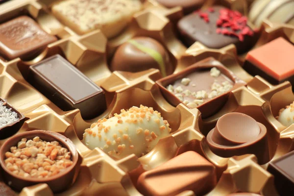 Роскошный шоколад в коробке — стоковое фото