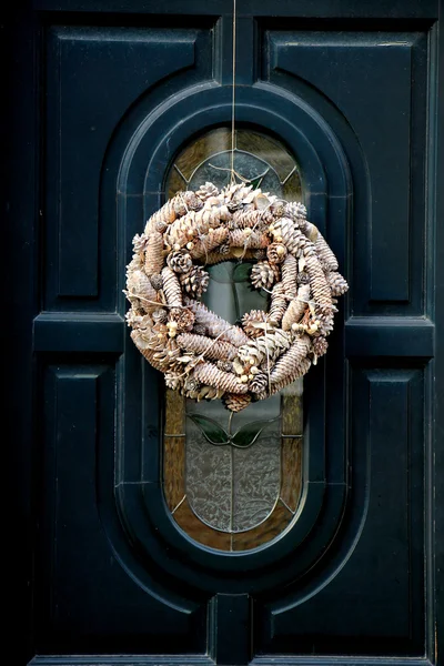 Christmas wreath with cones — Stock Photo, Image