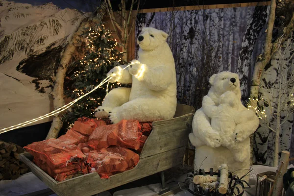 Urso polar cena de inverno — Fotografia de Stock