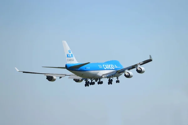 オランダ アムステルダム 2020年8月7日 Ckc Klmロイヤル オランダ航空ボーイング747 406Fポーランド 滑走路への最終アプローチオランダ スキポール空港アムステルダム空港 ロイヤリティフリーのストック画像