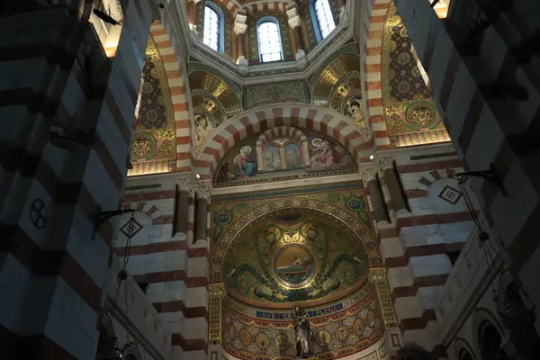 Marseille Frankrike September 2019 Notre Dame Garde Katedral Marseille Frankrike — Stockfoto
