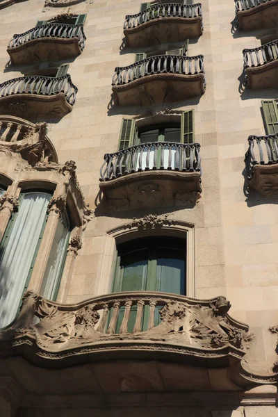 Barcelona España Septiembre 2019 Fachadas Passeig Gracia Avenida Principal Barcelona — Foto de Stock