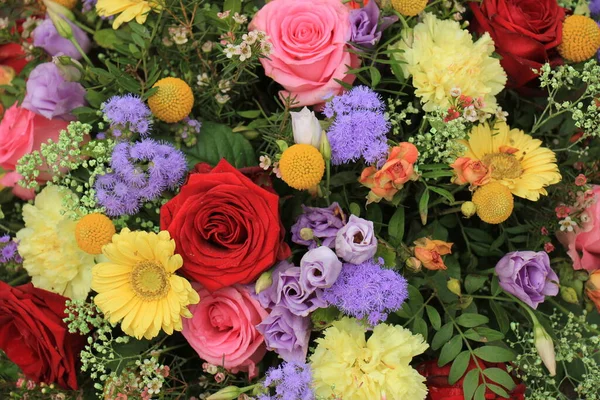 Arranjo Flor Mista Várias Flores Cores Diferentes Para Casamento — Fotografia de Stock