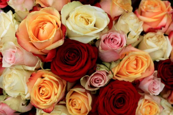 Rose Rosa Miste Una Decorazione Nozze Floreale — Foto Stock