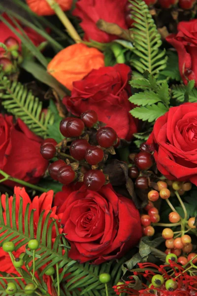 Red bridal arrangement — Stock Photo, Image