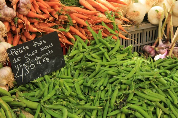 Bönor och morötter — Stockfoto