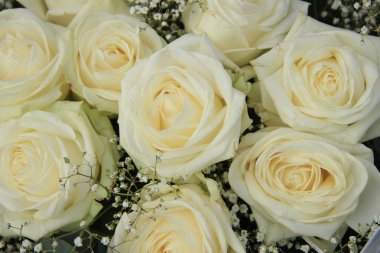 gelin buketi beyaz gül