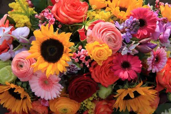 Mixed bouquet in bright colors — Stock Photo, Image