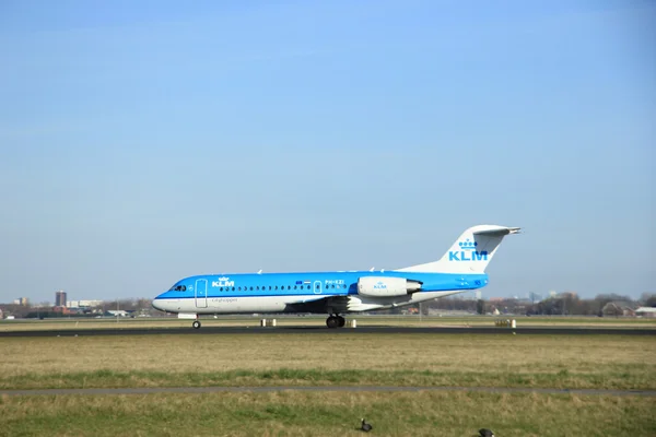 Março, 22 2015, Amsterdam Schiphol Airport PH-KZI KLM Cityhopp — Fotografia de Stock