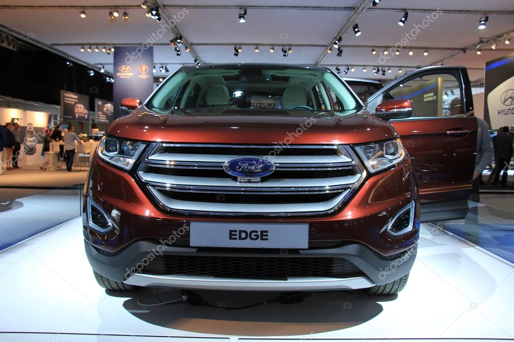 Amsterdam, The Netherlands - April 23, 2015: Ford Edge on display at the 2015 Amsterdam AutoRAI motorshow. The 2015 Amsterdam motorshow was running from April 17 until April 26, in the RAI event center in Amsterdam, The Netherlands.