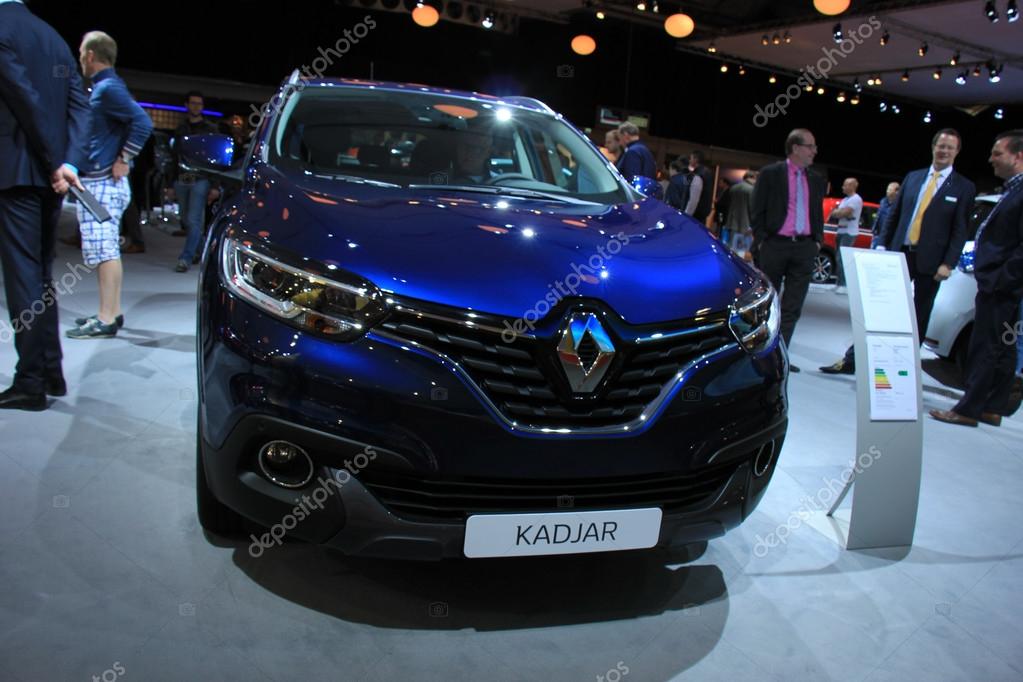 Amsterdam, The Netherlands - April 23, 2015: Renault Kadjar Introduction at the 2015 Amsterdam AutoRAI motorshow. The 2015 Amsterdam motorshow was running from April 17 until April 26, in the RAI event center in Amsterdam, The Netherlands.
