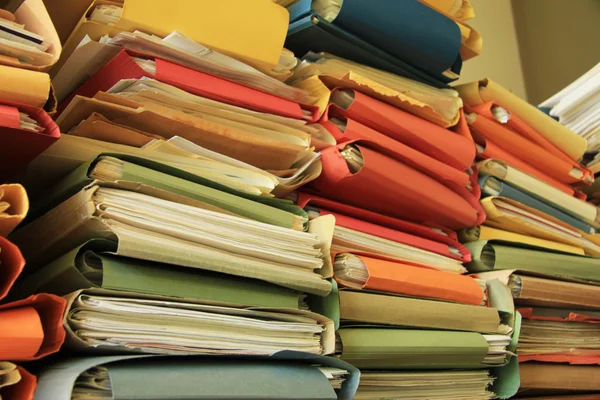 Stacked office files — Stock Photo, Image