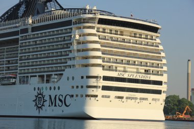 Velsen, Hollanda - 2 Temmuz 2015: Msc Splendida, ayrıntı