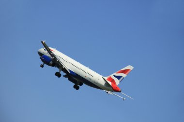 Amsterdam, Hollanda - 12 Haziran 2015: G-Euub İngiliz hava yolu