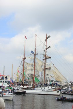 Velsen, Hollanda - 19 Ağustos 2015: Yelken Amsterdam 2015