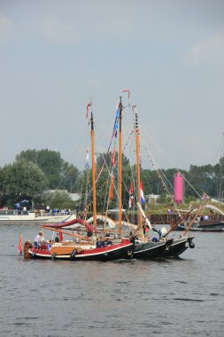 Velsen, Hollanda - 19 Ağustos 2015: Yelken Amsterdam 2015