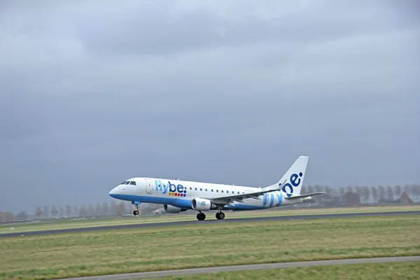 2015 年 3 月 27 日，阿姆斯特丹史基浦机场 G Fbjd Flybe 恩布拉干 — 图库照片