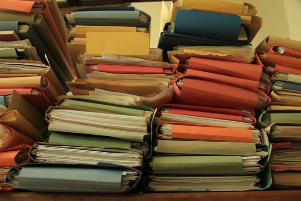 Stacked office files — Stock Photo, Image
