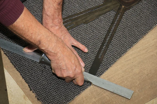 Carpeting a staircase — Stock Photo, Image