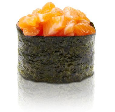 Japon suşi somon ile