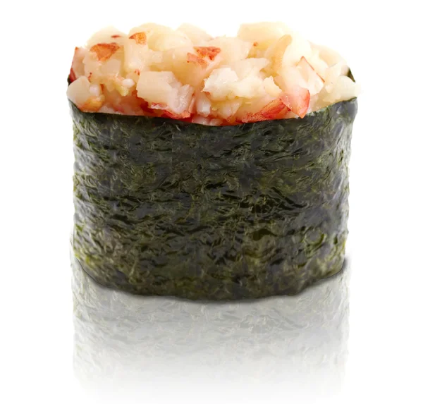 Sushi japonês com carne de caranguejo — Fotografia de Stock