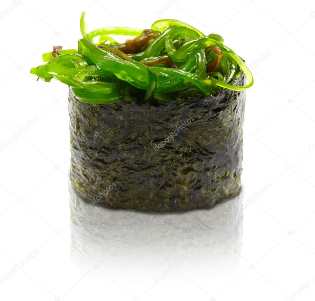 japanese sushi with Chuka seaweed salad