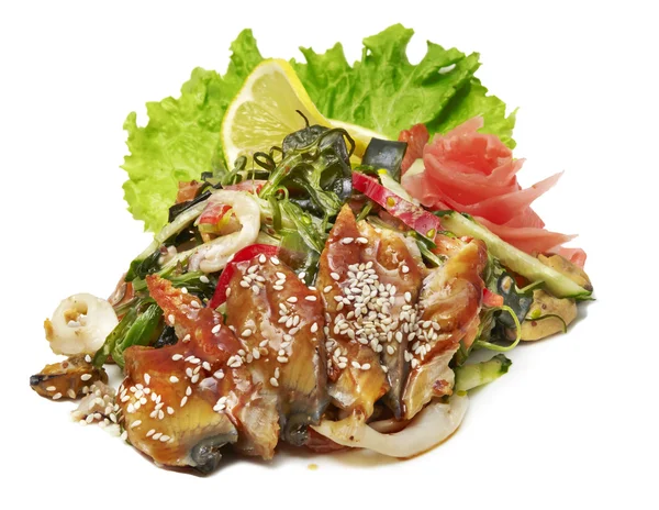 Eel salad with sauce — Stock Photo, Image