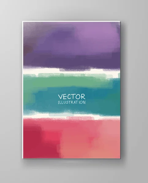 Brochura com fundos azuis multicoloridos . — Vetor de Stock