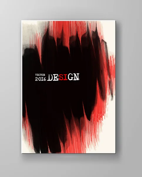 Brožura s červenou a černou barvou pozadí. — Stockový vektor