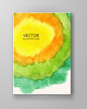 Çok renkli Mevsimlik arka planlar ile broşür.