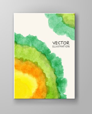 Çok renkli Mevsimlik arka planlar ile broşür.