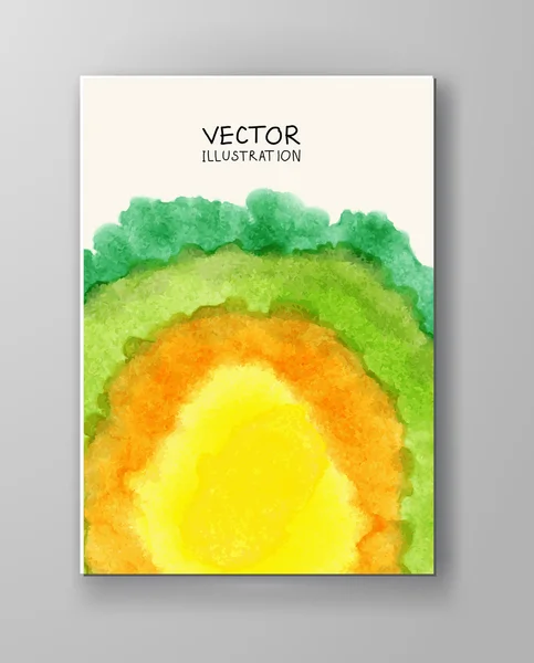 Folleto con fondos azules multicolores . — Vector de stock