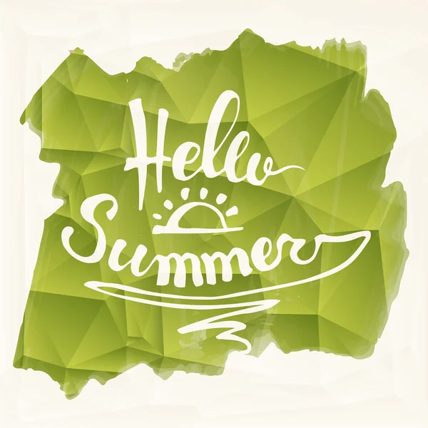 Акварельные арбузы и буквы "Привет лето" — стоковый вектор