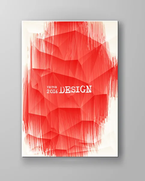Vector grunge rödfärg brush strokes broschyr. — Stock vektor