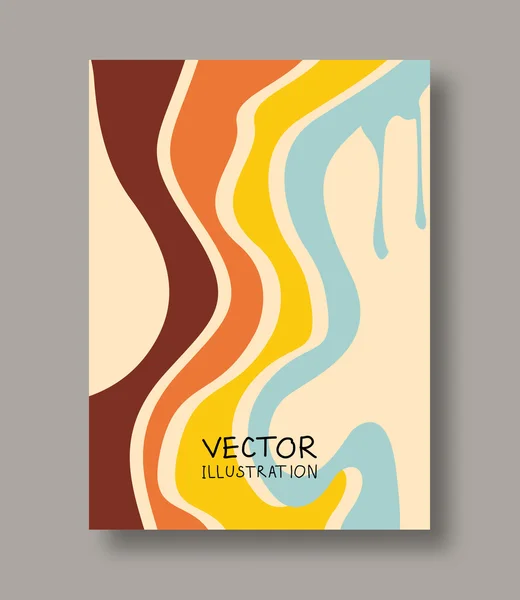 Brochura com linhas de cores — Vetor de Stock