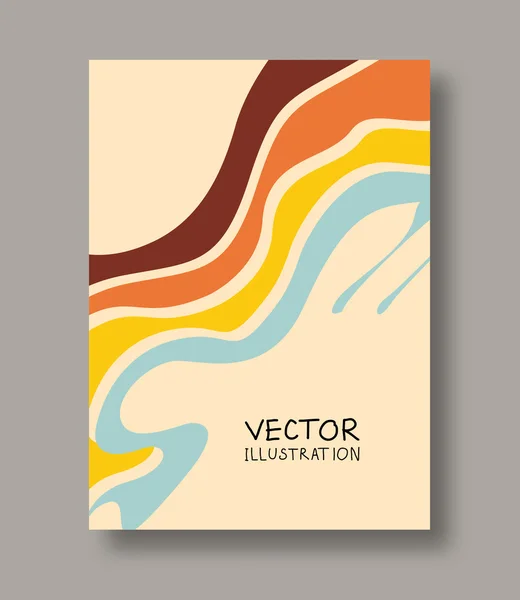 Folleto con líneas de color — Vector de stock