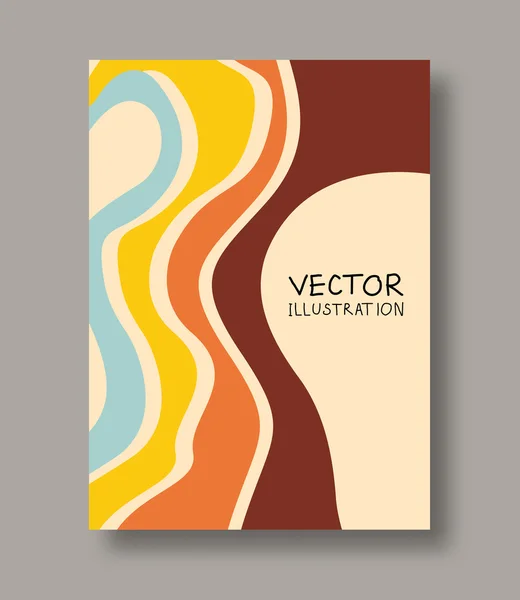 Брошюра с цветными линиями — стоковый вектор