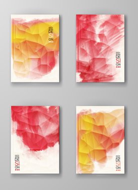 Çok renkli Mevsimlik arka planlar ile broşür.