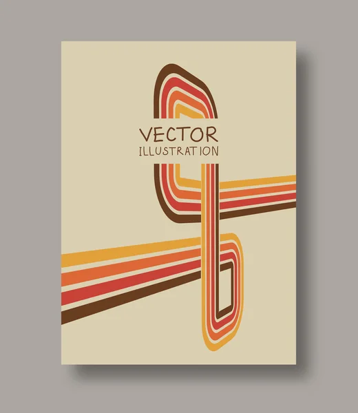 Folleto con líneas de color — Vector de stock